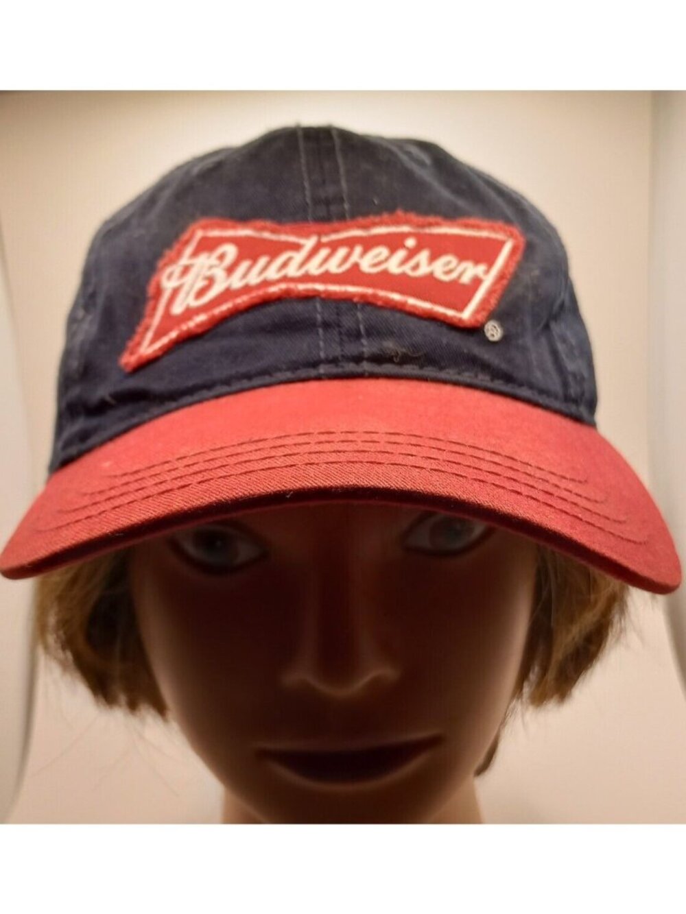 Vintage Budweiser Distressed Trucker Adjustable Hat Cap Beer Bud Gift Dad mid 90